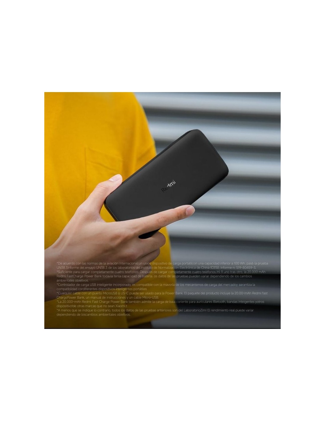 Power Bank Xiaomi Redmi Negro 20000mAh 18W en Logroño