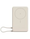 Soporte 5000mAh 33W MagSafe Power Bank Xiaomi Magnetic Beige con