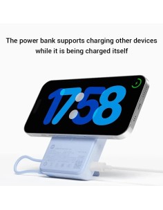Soporte 5000mAh 33W MagSafe Power Bank Xiaomi Magnetic Beige con 2
