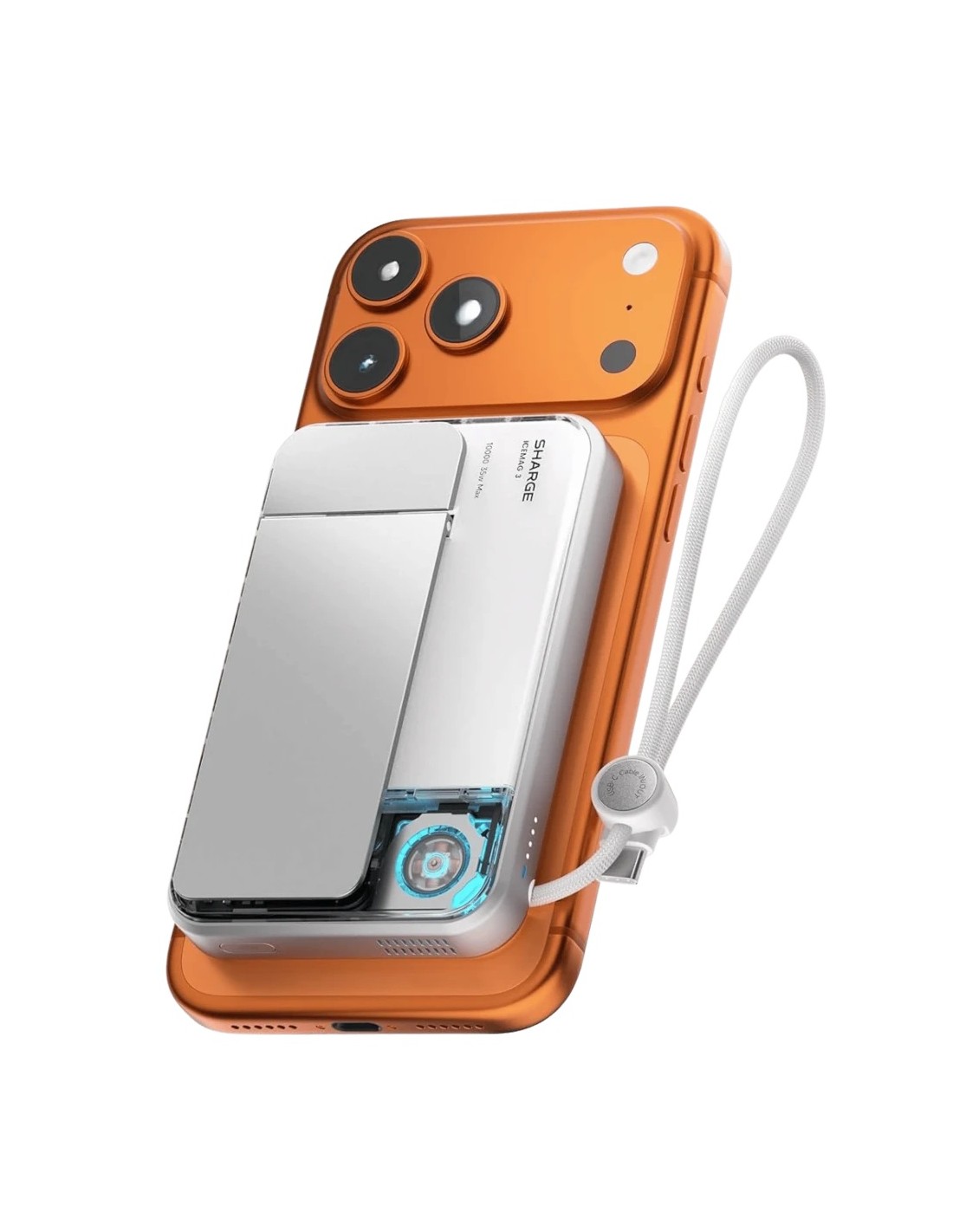 Power Bank Sharge ICEMAG 3 Blanco 10000mAh 25W Qi2 en Logroño