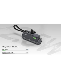 Power Bank Sharge Flow Mini Negro con cable integrado 5000mAh 22,5W US 2