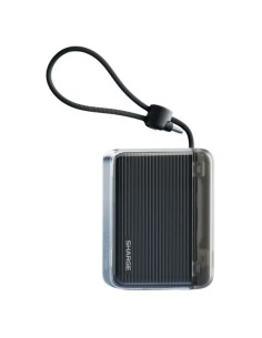 Power Bank Sharge Flow Go Negro con cable integrado 10000mAh 22,5W USB