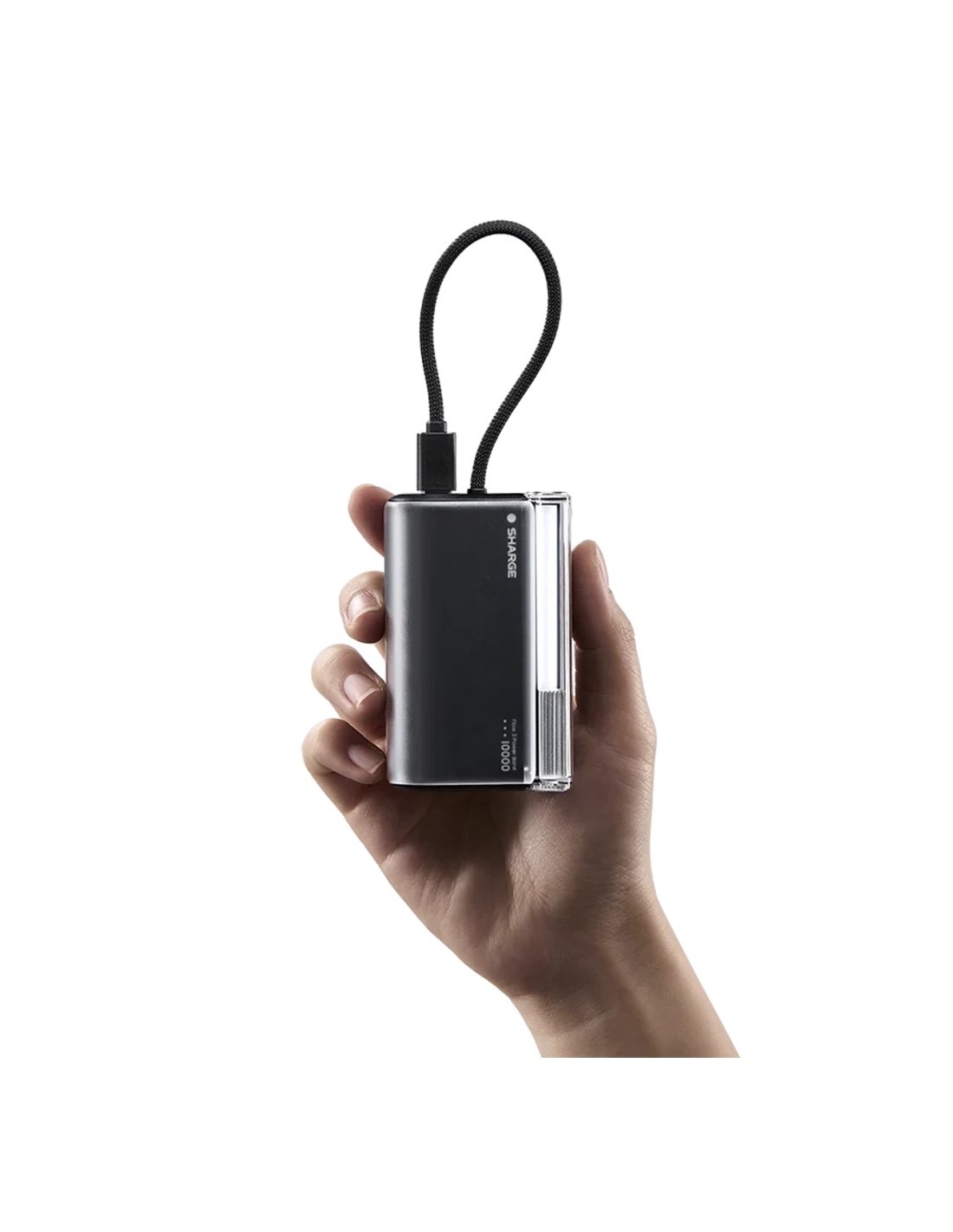 Power Bank Sharge Flow 3 con cable integrado 10000mAh 45W USB-C