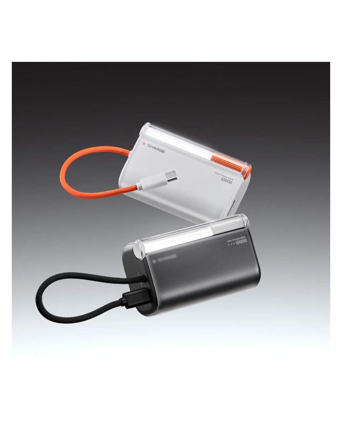 Power Bank Sharge Flow 3 con cable integrado 10000mAh 45W USB-C