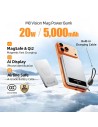 Power Bank Sharge Smart Magnetic M8 Plata 5000mAh 15W MagSafe Qi2