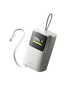 Power Bank Sharge HyperTower E3 Blanco con cable retráctil integrado 1 2