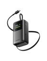 Power Bank Sharge E3 HyperTower Negro con cable retráctil integrado 10