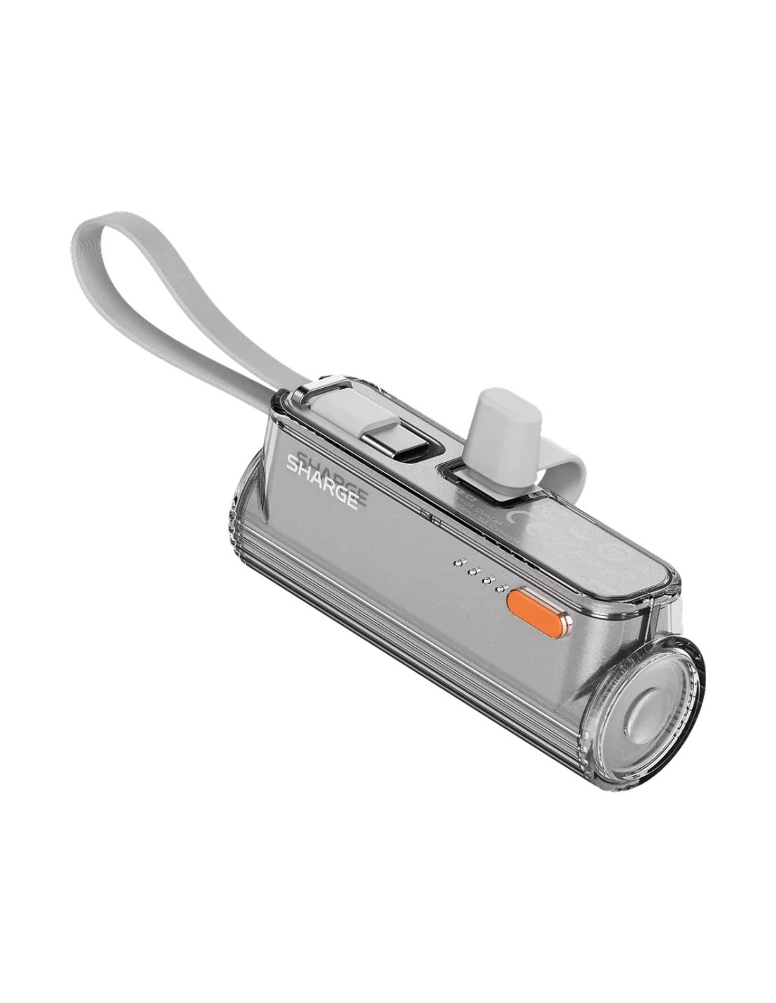 Power Bank Sharge Flow Mini 2 Pro 5800mAh Plata Cable USB-C integrado 