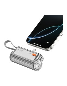 Power Bank Sharge Flow Mini 2 Pro 5800mAh Plata Cable USB-C integrado  2