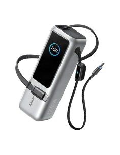 Power Bank Anker Laptop Plata con cable integrado 25000mAh 165W USB-C 2