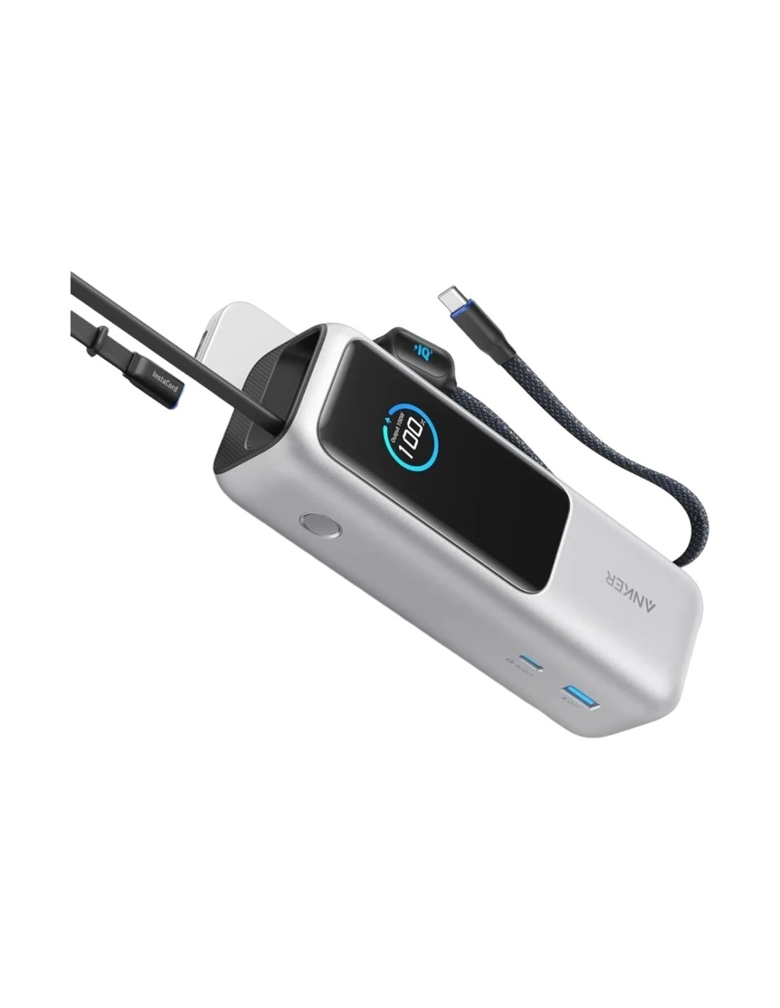 Power Bank Anker Laptop Plata con cable integrado 25000mAh 165W USB-C