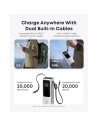 Power Bank Anker Laptop Plata con cable integrado 25000mAh 165W USB-C