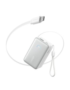 Power Bank Anker Nano 10K Blanco con cable retráctil 10000mAh 45W USB-