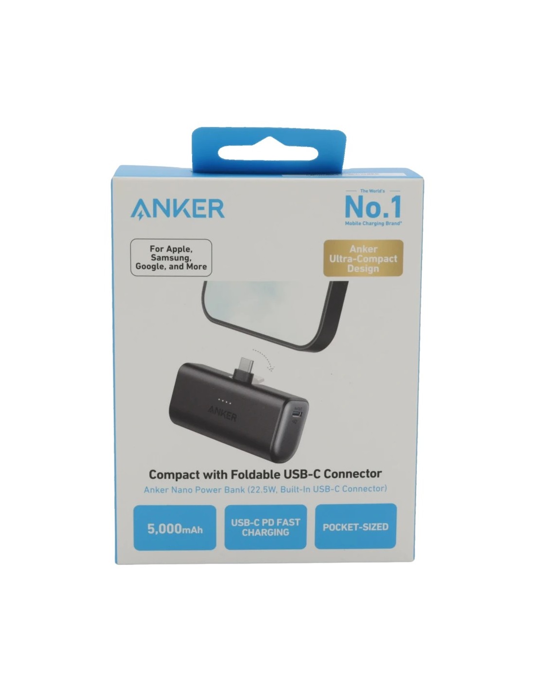 Power Bank Anker Nano Negro 5000mAh 22,5W USB-C en Logroño