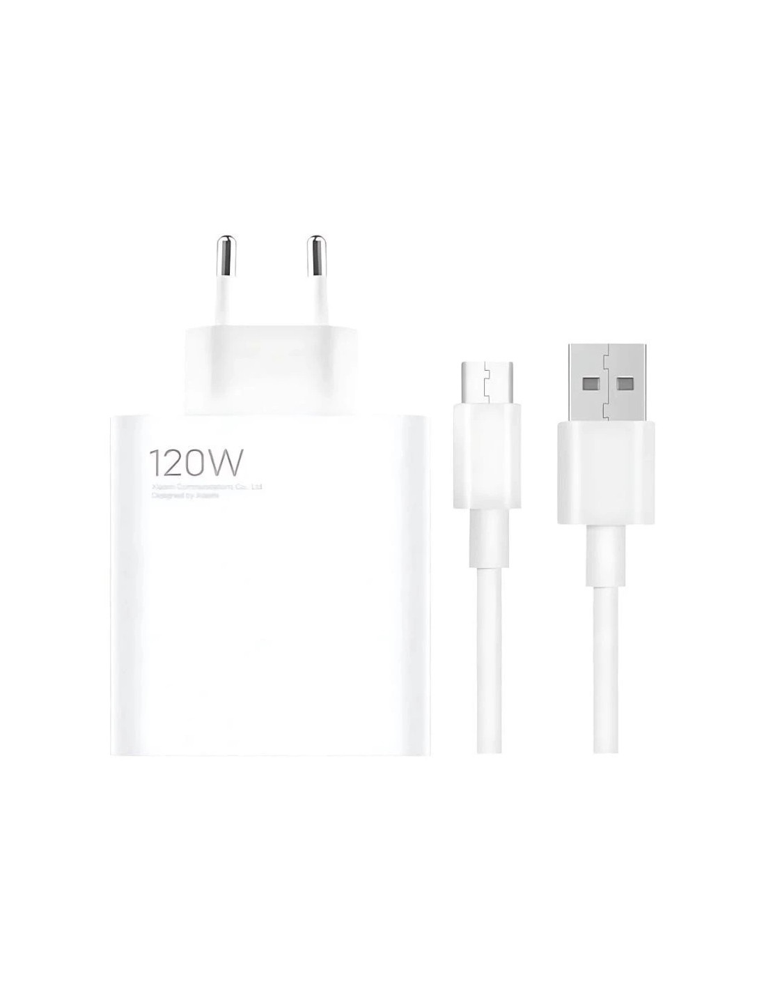 Cargador de carga Rápida Xiaomi 120W HyperCharge Combo USB Tipo-A Blan