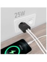 Cargador Doble de Alta Eficiencia 25W Aisens 1xUSB Tipo-C / 1xUSB Negr