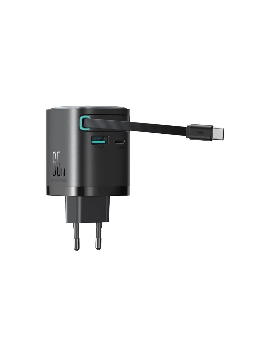 Cable retráctil integrado Cargador Joyroom 65W USB-C con en Logroño