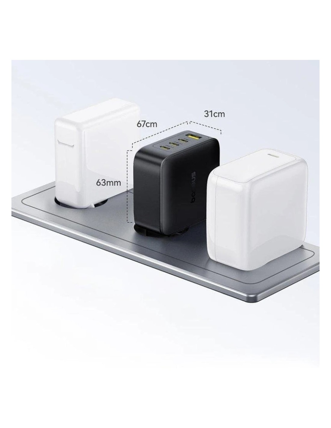 Cargador Baseus EnerFill FH11 GaN 140W 3x USB-C + 1x USB-A en Logroño
