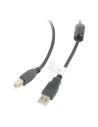 Cable USB Lanberg USB-A 2.0 a USB-B Macho/Macho con Ferrita 1,8 m Negr