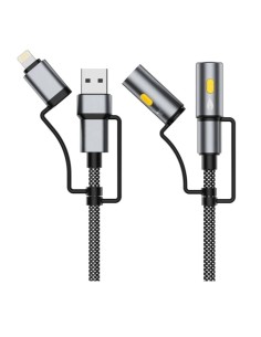 Cable Ultra-Resistente Carga Rápida 6 en 1 240W USB-C/A/Lightning