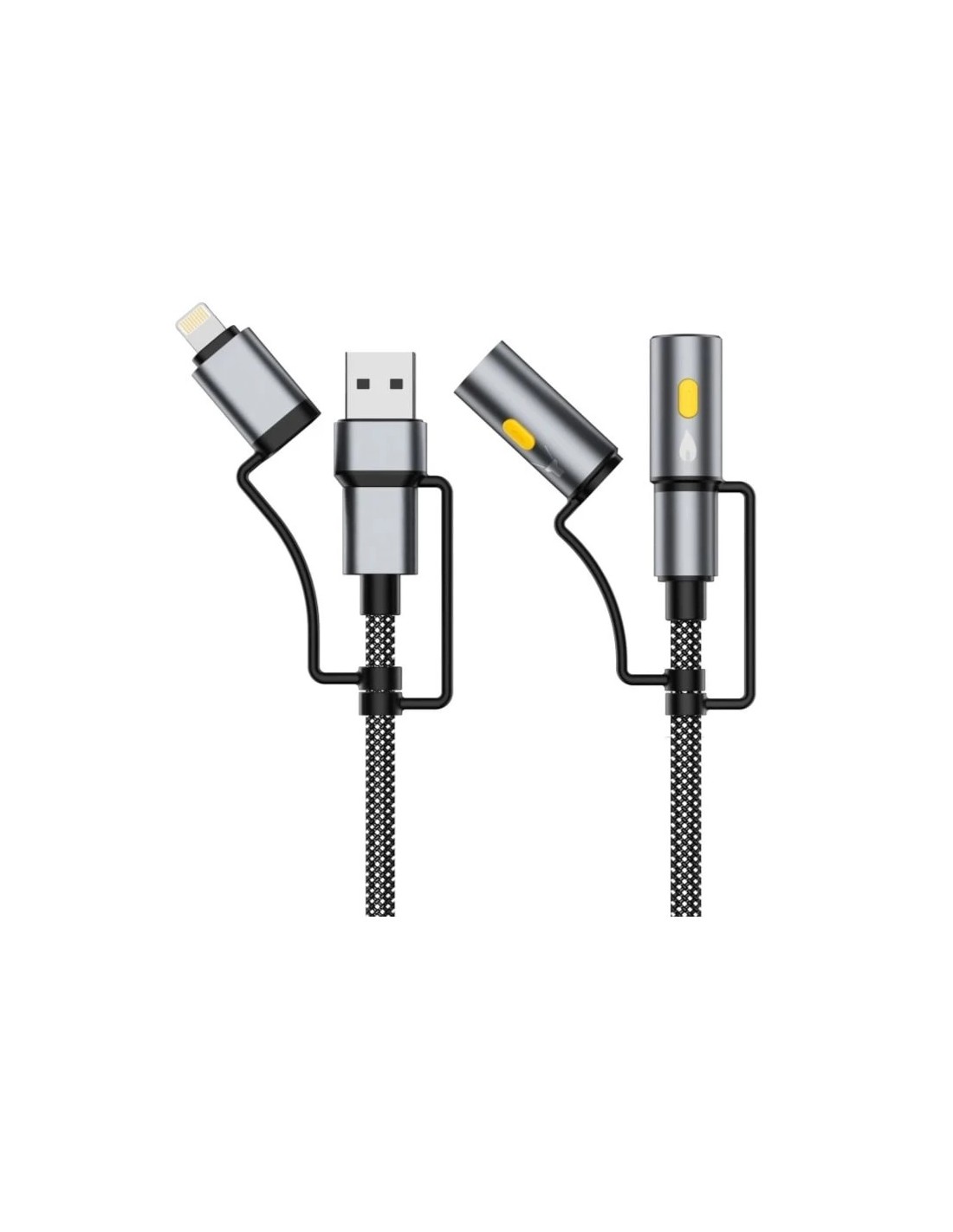 Cable Ultra-Resistente Carga Rápida 6 en 1 240W USB-C/A/Lightning