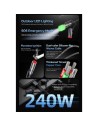 Cable Ultra-Resistente Carga Rápida 6 en 1 240W USB-C/A/Lightning