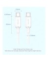 Cable usb Vention TRCWF USB-C a USB-C 2.0 1m 60W Blanco en Logroño