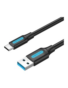 Cable Vention COZBG USB-A a USB-C 3A Carga Rápida 1,5m Negro