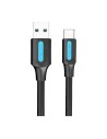 Cable Vention COZBG USB-A a USB-C 3A Carga Rápida 1,5m Negro