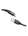 Cable Vention COZBG USB-A a USB-C 3A Carga Rápida 1,5m Negro