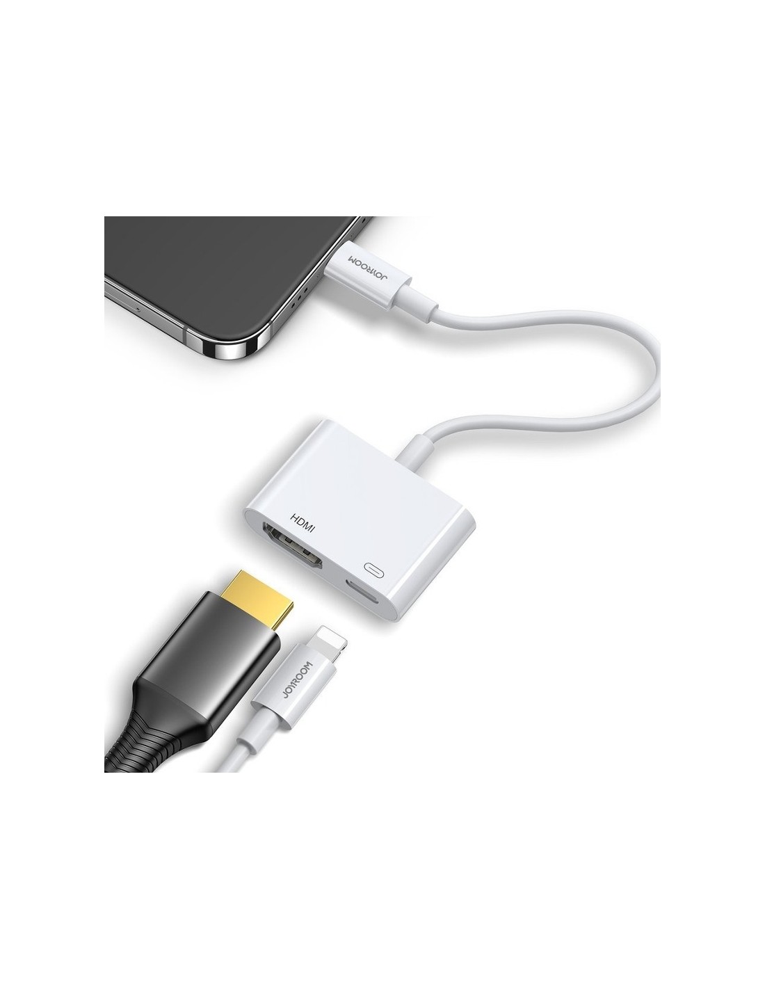 Adaptador doble de Lightning a HDMI/Lightning Joyroom en Logroño