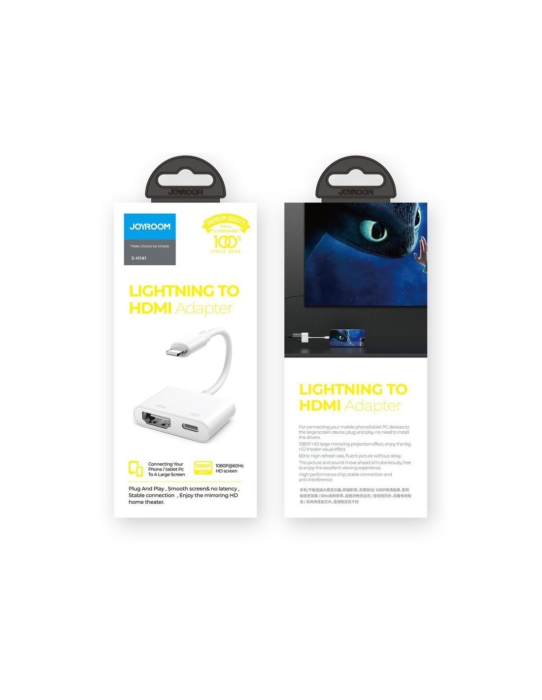 Adaptador doble de Lightning a HDMI/Lightning Joyroom en Logroño