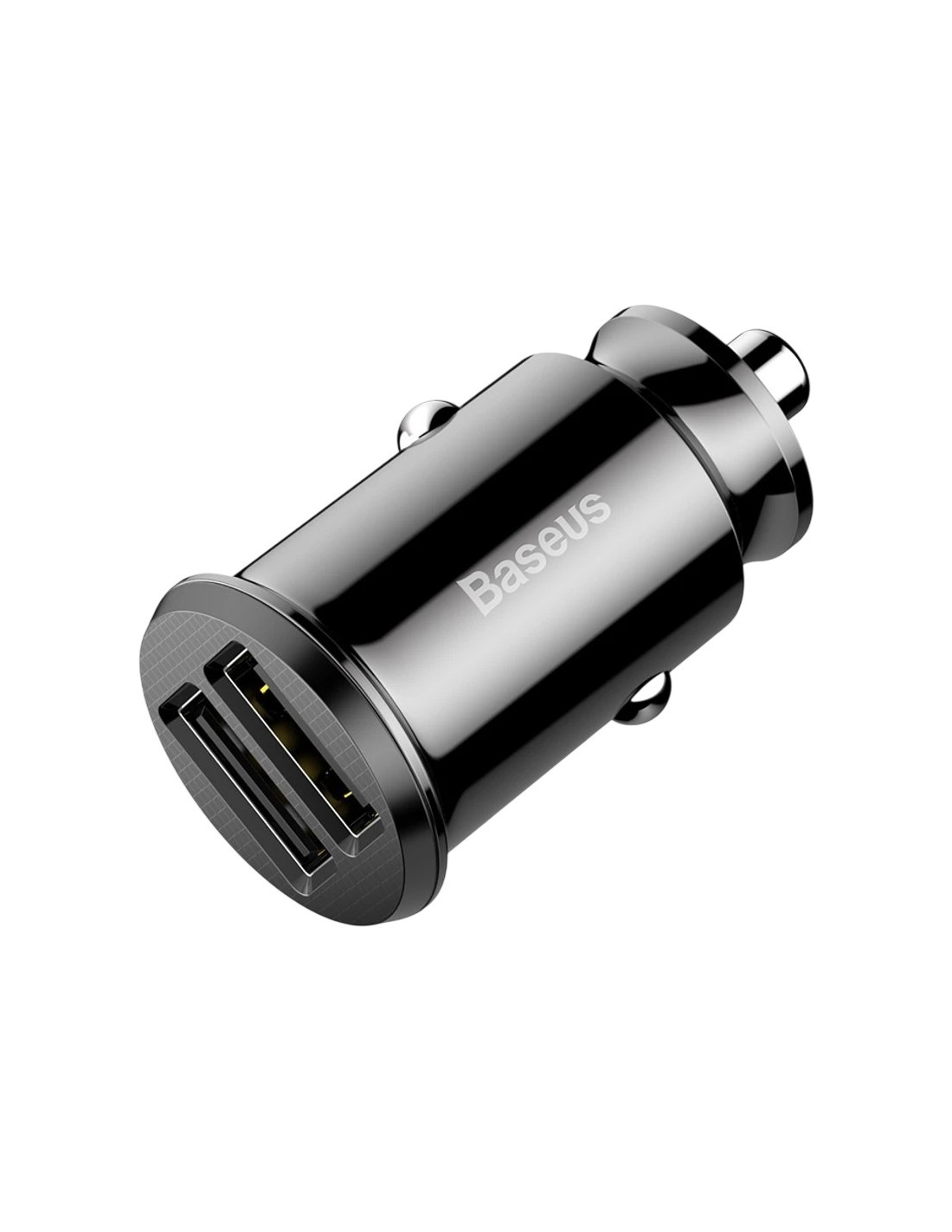 Baseus Cargador de Coche Dual USB 3.1A Small Rice Grain Negro