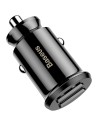 Baseus Cargador de Coche Dual USB 3.1A Small Rice Grain Negro