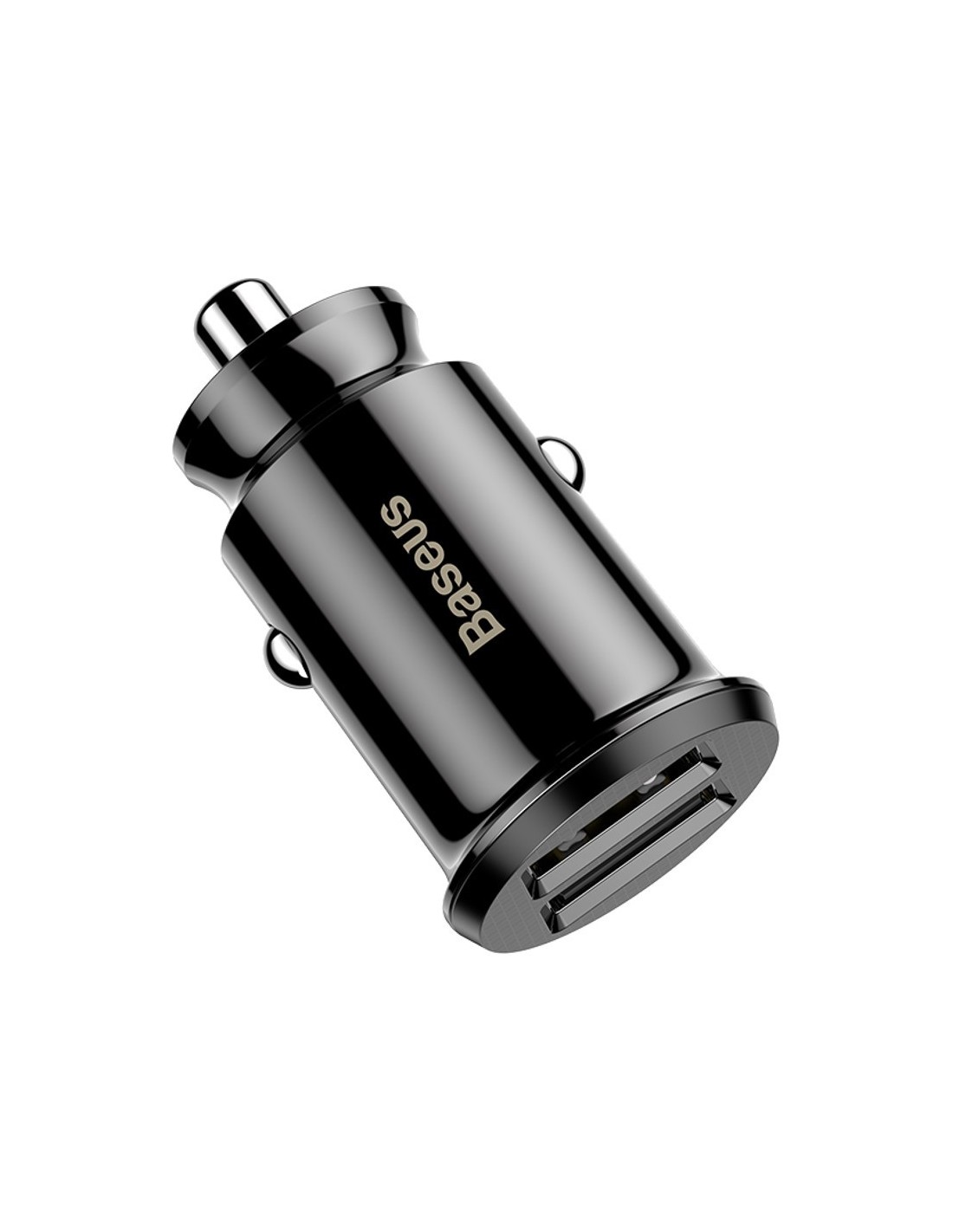 Baseus Cargador de Coche Dual USB 3.1A Small Rice Grain Negro