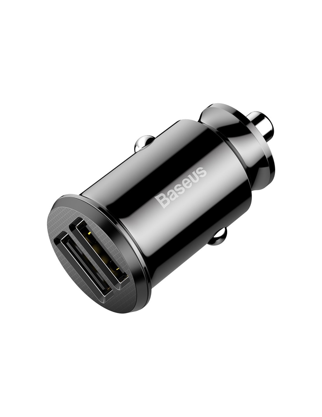 Baseus Cargador de Coche Dual USB 3.1A Small Rice Grain Negro