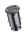 Baseus Cargador de Coche Dual USB 3.1A Small Rice Grain Negro
