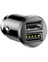 Baseus Cargador de Coche Dual USB 3.1A Small Rice Grain Negro