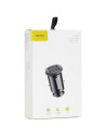 Baseus Cargador de Coche Dual USB 3.1A Small Rice Grain Negro