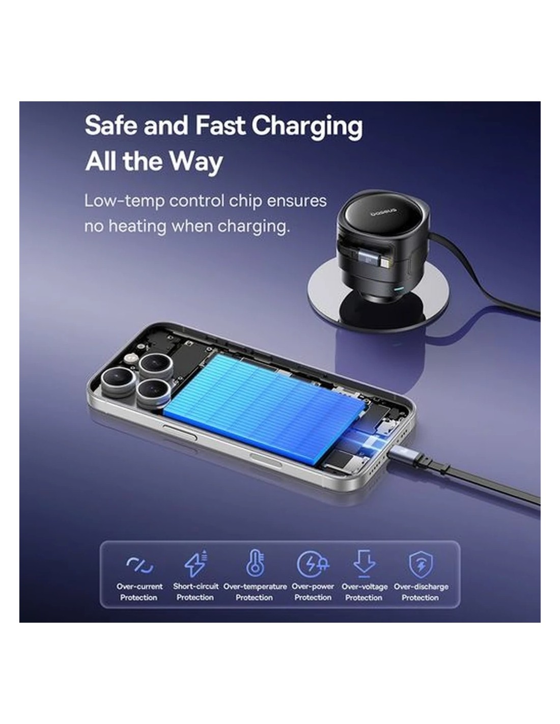 Cargador de coche Baseus Enjoyment Max 60W 2x USB-C en Logroño