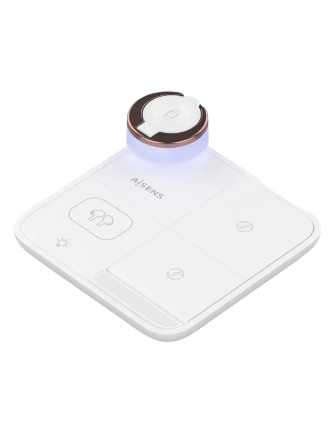 Cargador Inalámbrico 4 en 1 15W Qi Blanco Aisens ASCH-15W4WC061-W