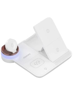 Cargador Inalámbrico 4 en 1 15W Qi Blanco Aisens ASCH-15W4WC061-W 2