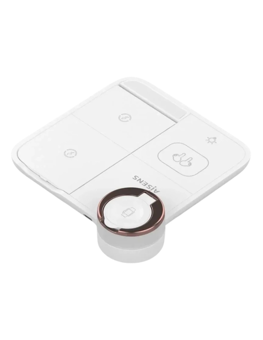 Cargador Inalámbrico 4 en 1 15W Qi Blanco Aisens ASCH-15W4WC061-W