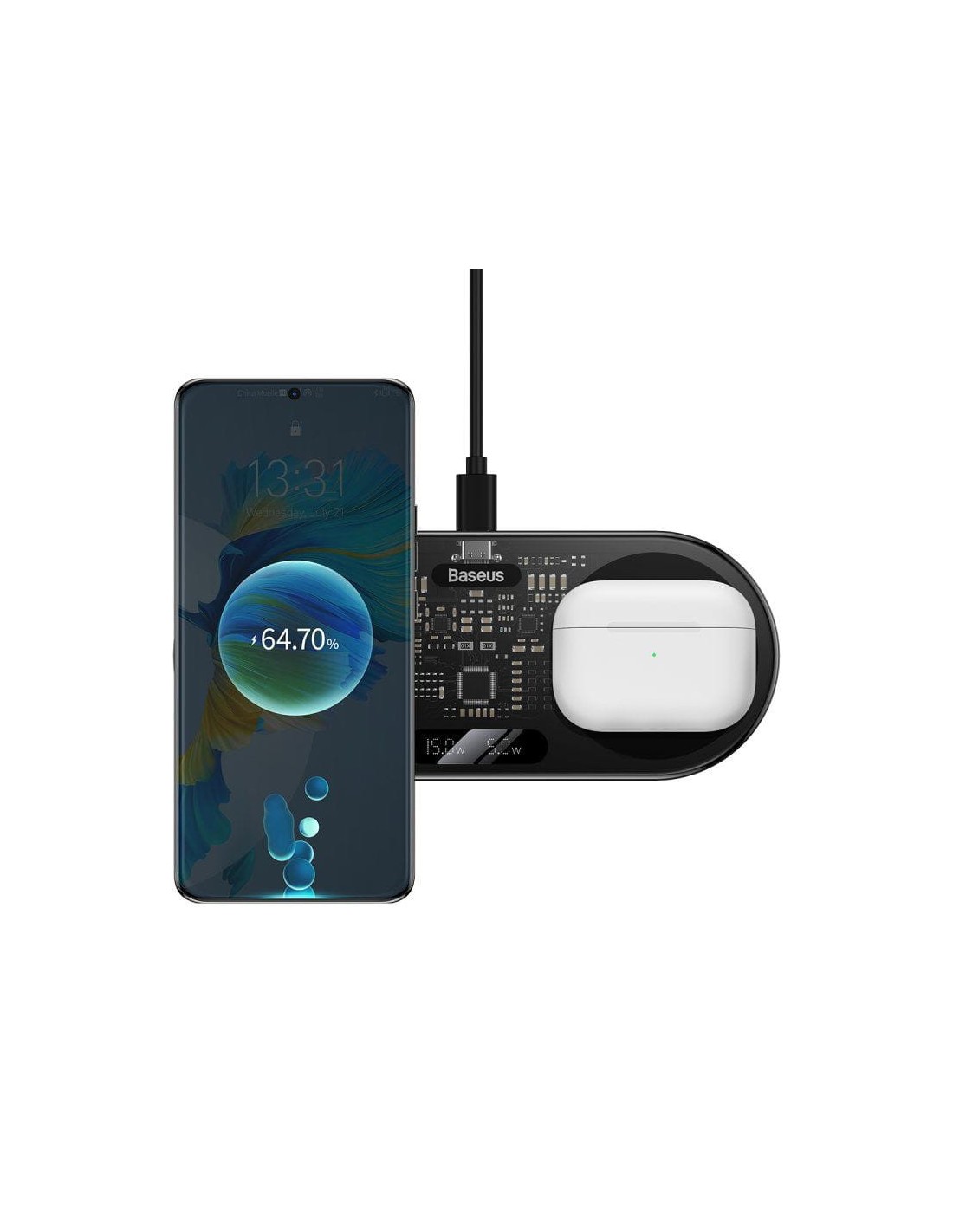 Cargador Inalámbrico Baseus Dual USB-C 20W en Logroño