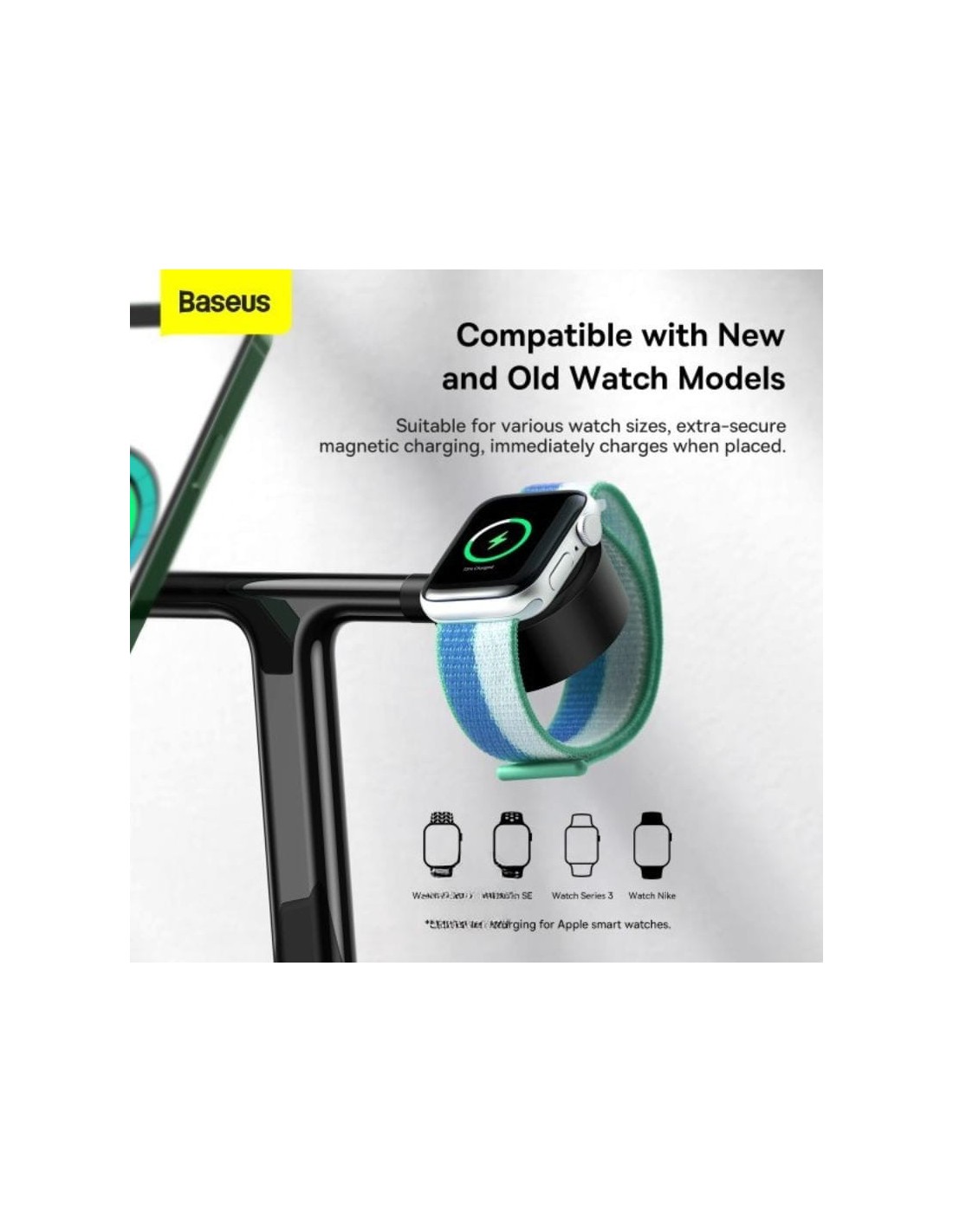 Cargador inalámbrico Baseus Swan 3 in 1 20W en Logroño
