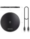 Aisens ASCH-15W1WC058-W Cargador Inalámbrico Qi 15W USB-C - Base de Ca