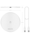 Aisens ASCH-15W1WC057-W Cargador Inalámbrico Qi 15W USB-C - Base de Ca