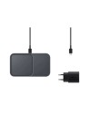 Cargador Inalámbrico Qi 15W Gris Oscuro Samsung Super Fast Wireless Ch