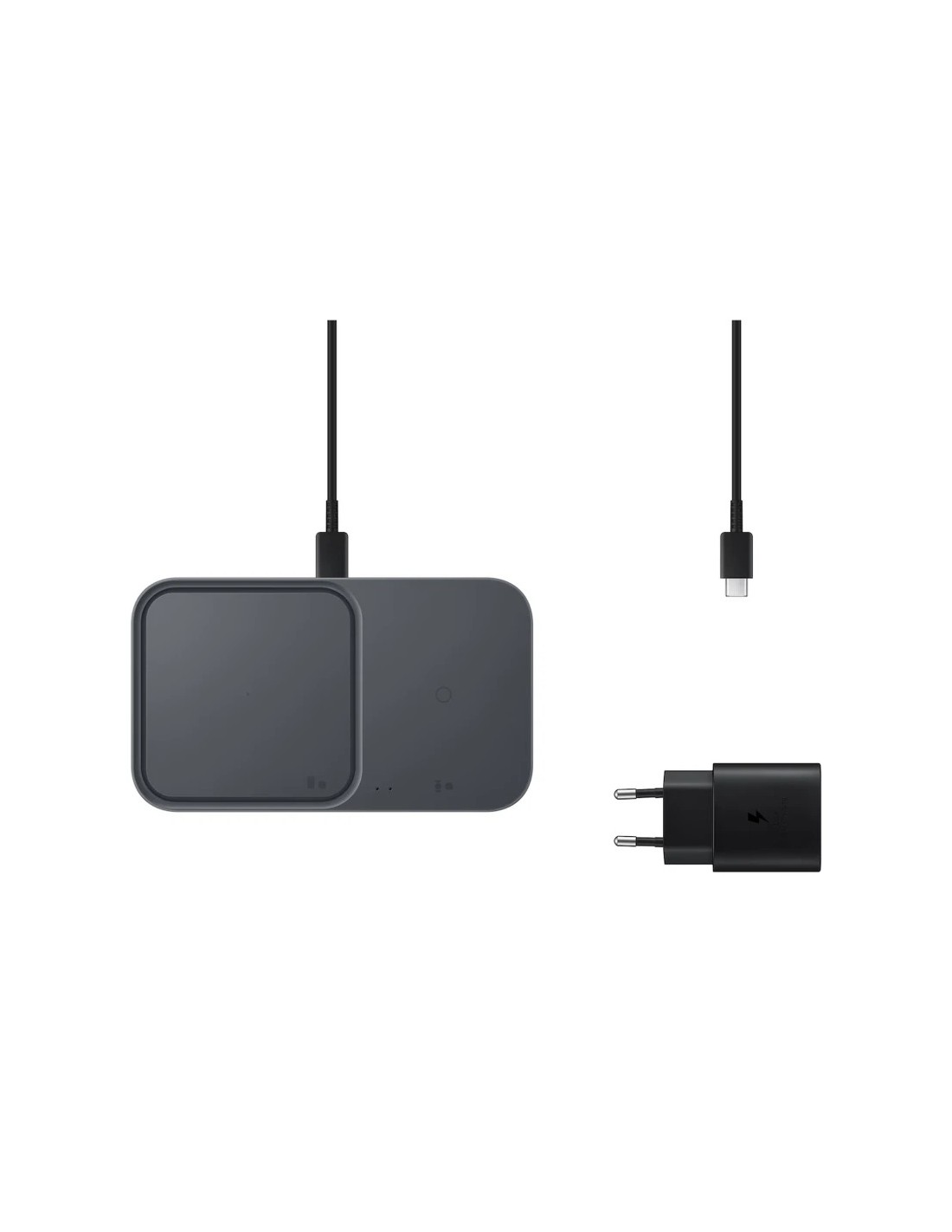 Cargador Inalámbrico Qi 15W Gris Oscuro Samsung Super Fast Wireless Ch
