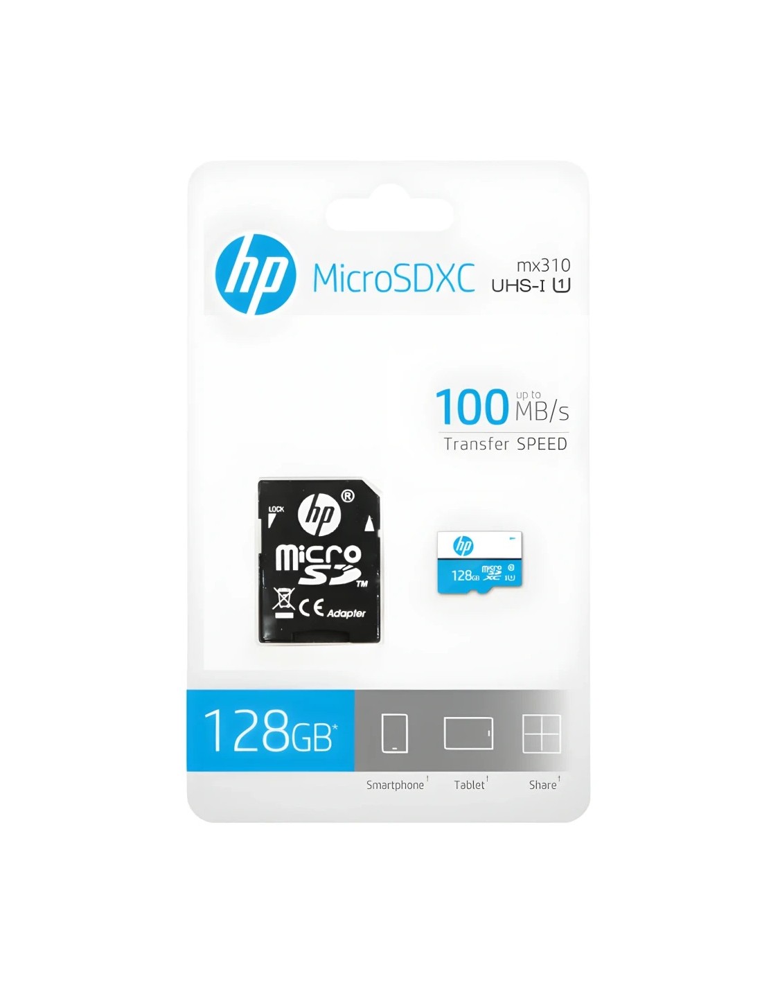 Tarjeta microSD HP HFUD128-1U1BA 128GB 100MB/s Clase 10 en Logroño